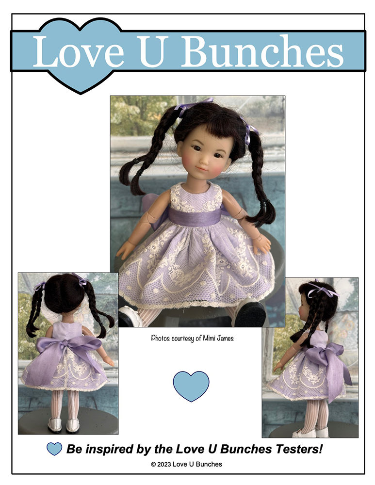 Love U Bunches 8" BJD Summer Dress for 8 Inch BJD such as Ten Ping and Mini Sara Pixie Faire
