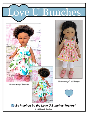 Love U Bunches 8" BJD Summer Dress for 8 Inch BJD such as Ten Ping and Mini Sara Pixie Faire