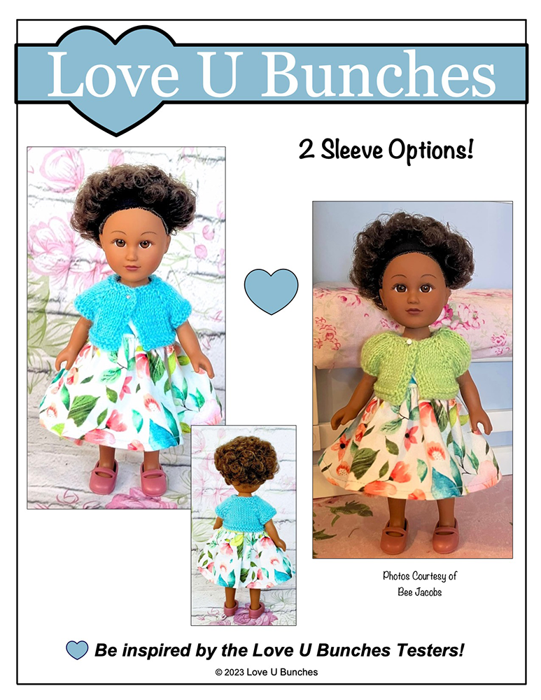 Love U Bunches 8" BJD Summer Sweaters Knitting Pattern for 8 Inch BJD such as Ten Ping and Mini Sara Pixie Faire