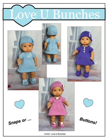 Love U Bunches 8" Baby Dolls Victoria Goes to Grandma's House Knitting Pattern for 8 inch Baby Dolls Pixie Faire