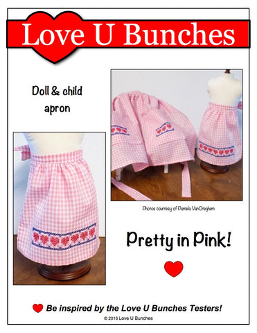 Love U Bunches 18 Inch Historical Retro Apron for Girls and Dolls Pixie Faire