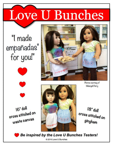 Love U Bunches 18 Inch Historical Retro Apron for Girls and Dolls Pixie Faire