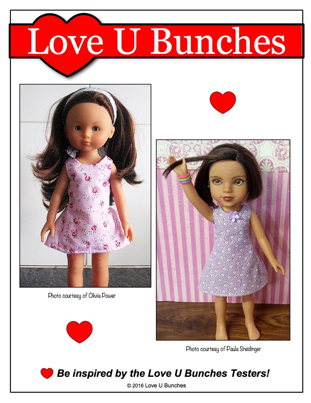 Love U Bunches H4H/Les Cheries Polka Dot Party Dress for Les Cheries and Hearts For Hearts Girls Dolls Pixie Faire