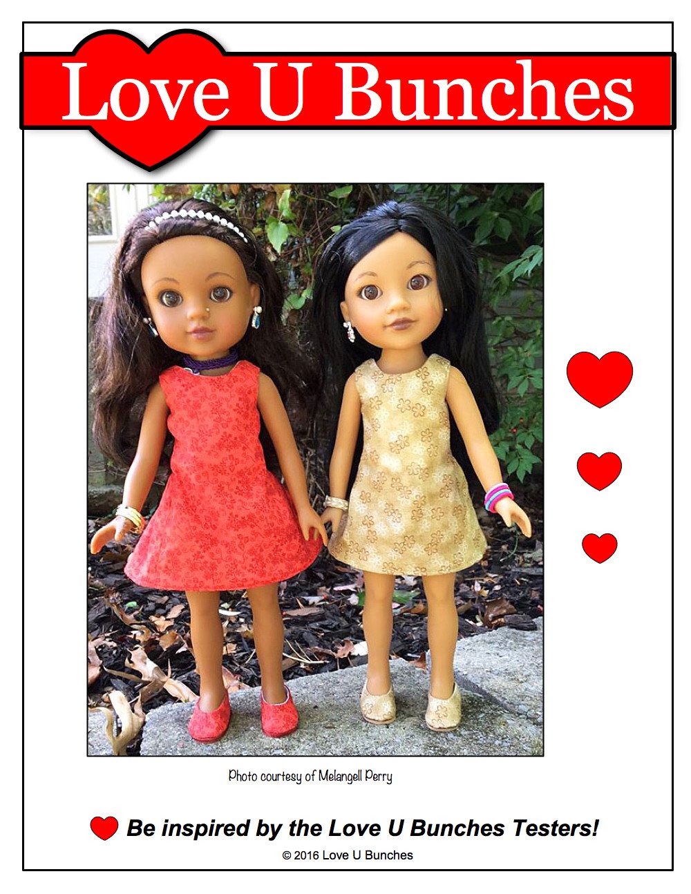 Love U Bunches H4H/Les Cheries Polka Dot Party Dress for Les Cheries and Hearts For Hearts Girls Dolls Pixie Faire