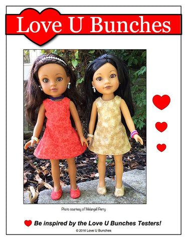 Love U Bunches H4H/Les Cheries Polka Dot Party Dress for Les Cheries and Hearts For Hearts Girls Dolls Pixie Faire