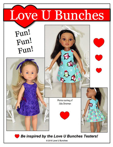 Love U Bunches H4H/Les Cheries Polka Dot Party Dress for Les Cheries and Hearts For Hearts Girls Dolls Pixie Faire