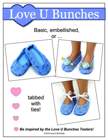 Love U Bunches Little Darling Plain Jane Shoes for Little Darling Dolls Pixie Faire