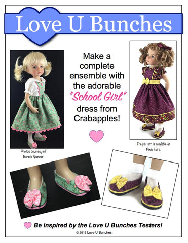 Love U Bunches Little Darling Plain Jane Shoes for Little Darling Dolls Pixie Faire