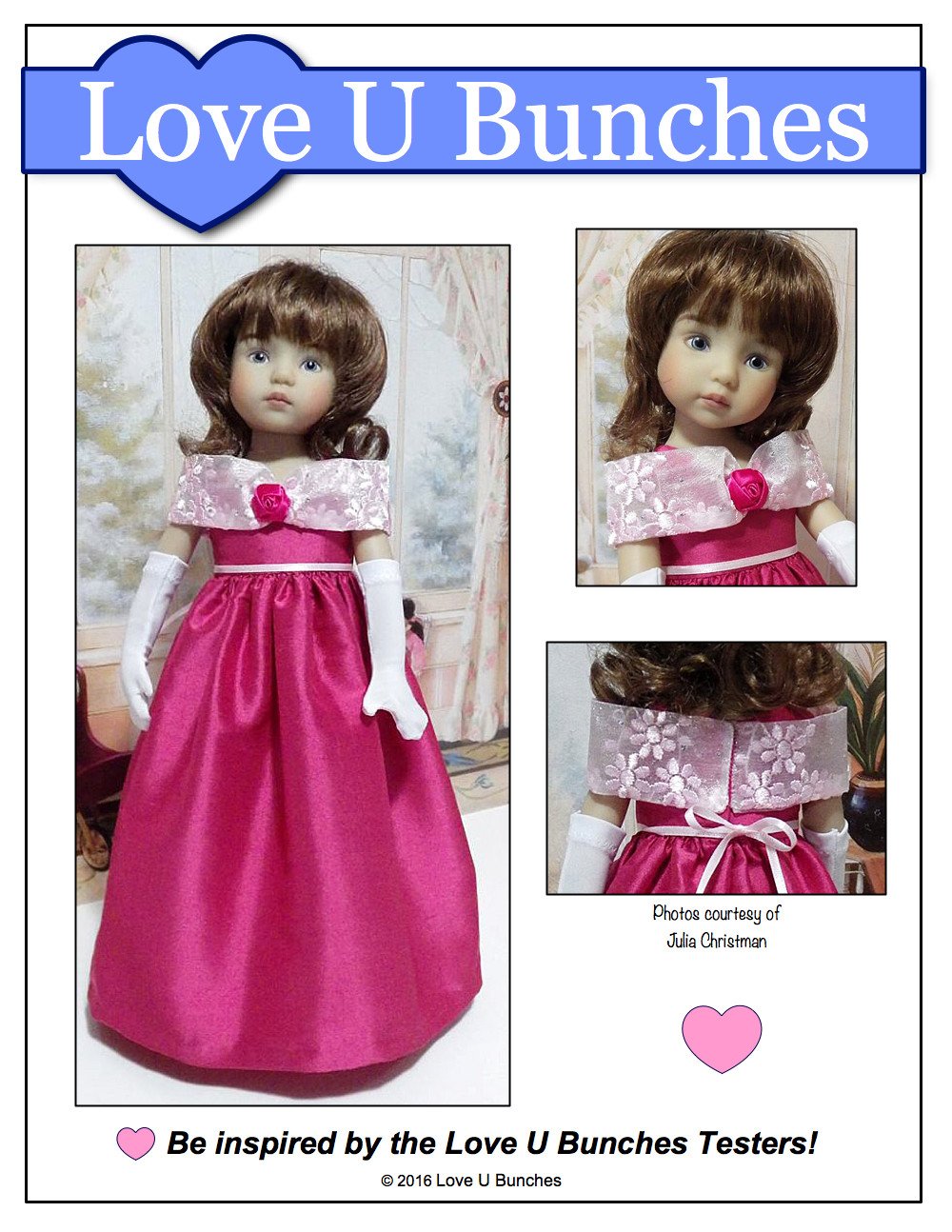 Love U Bunches Princess Anya Doll Clothes Pattern 13 inch Little