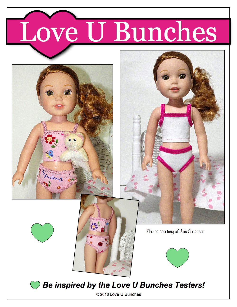 Love U Bunches WellieWishers Dainty Things 14.5" Doll Clothes Pattern Pixie Faire