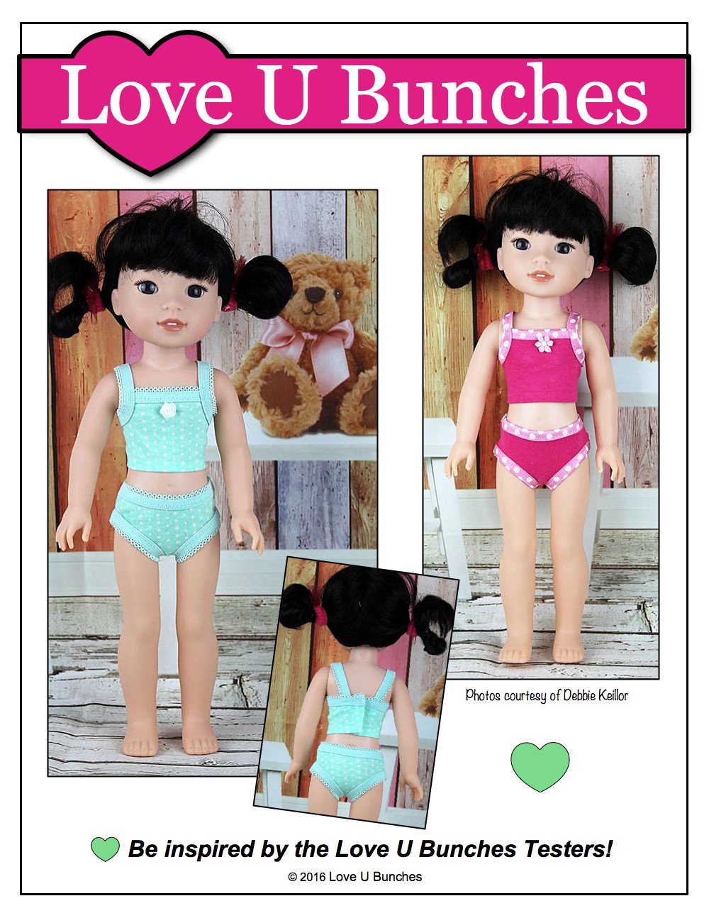 Love U Bunches WellieWishers Dainty Things 14.5" Doll Clothes Pattern Pixie Faire