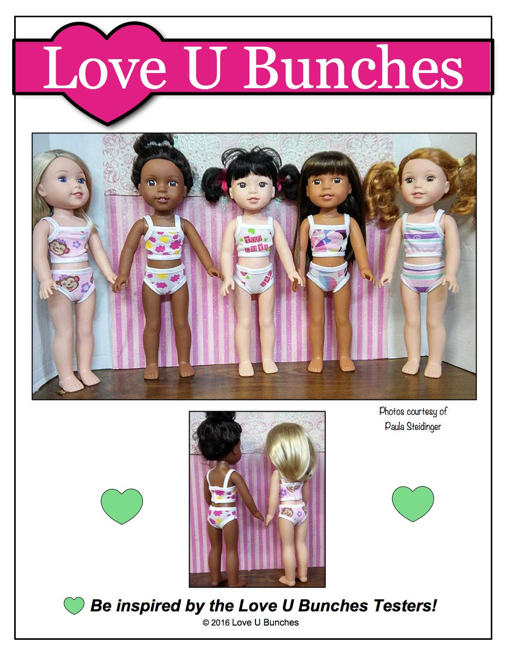 Love U Bunches WellieWishers Dainty Things 14.5" Doll Clothes Pattern Pixie Faire