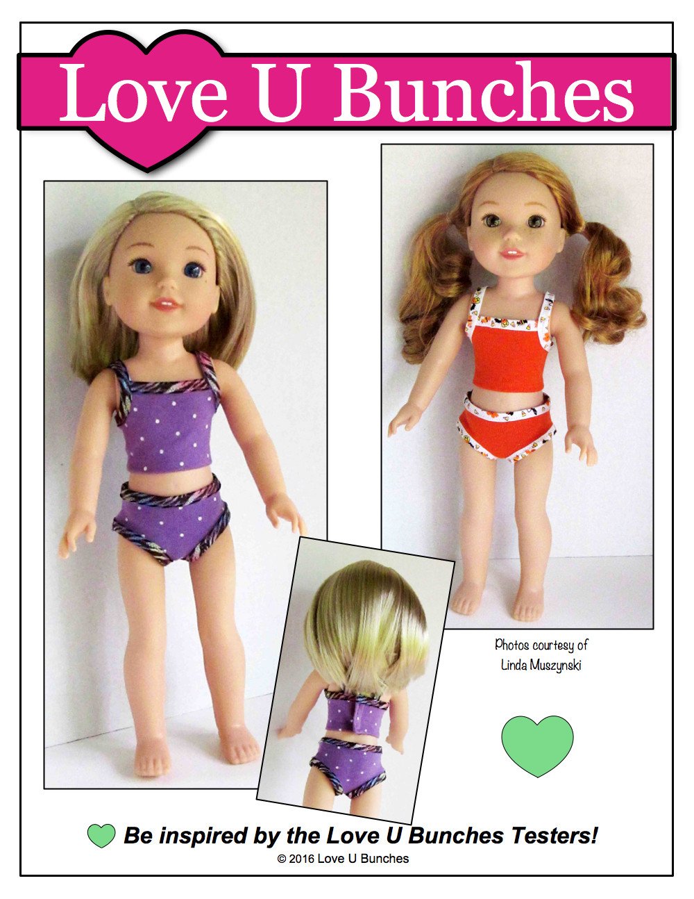 Love U Bunches WellieWishers Dainty Things 14.5" Doll Clothes Pattern Pixie Faire