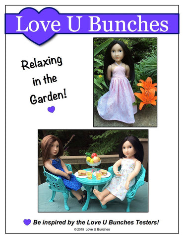 Love U Bunches A Girl For All Time Simply Summer Sundress Pattern for AGAT Dolls Pixie Faire