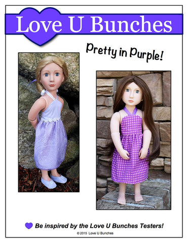 Love U Bunches A Girl For All Time Simply Summer Sundress Pattern for AGAT Dolls Pixie Faire