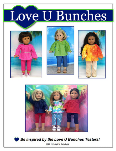 Love U Bunches 18 Inch Modern Peasant Blouse 18" Doll Clothes Pixie Faire