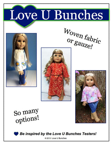 Love U Bunches 18 Inch Modern Peasant Blouse 18" Doll Clothes Pixie Faire