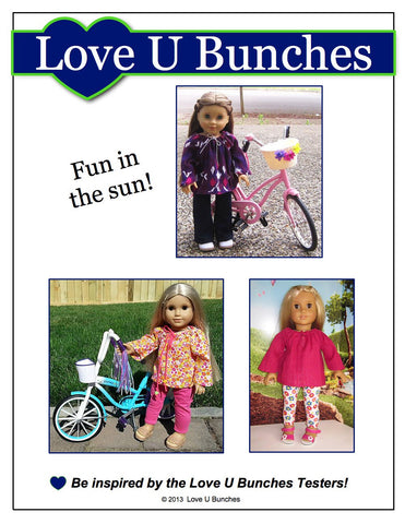 Love U Bunches 18 Inch Modern Peasant Blouse 18" Doll Clothes Pixie Faire