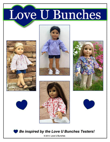 Love U Bunches 18 Inch Modern Peasant Blouse 18" Doll Clothes Pixie Faire