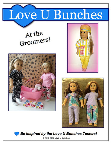 Love U Bunches 18 Inch Modern Scrubs Outfit 18" Doll Clothes Pattern Pixie Faire