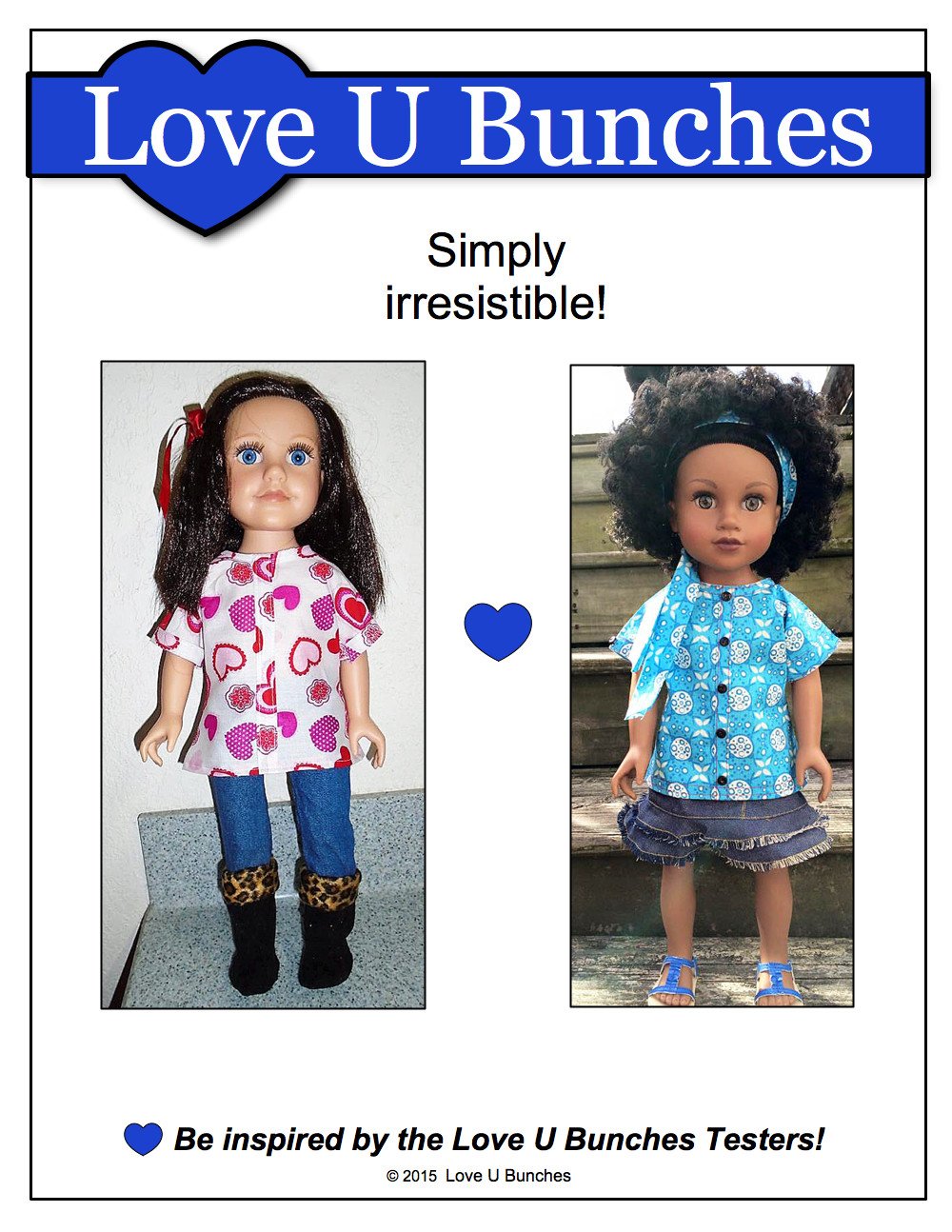 Love U Bunches Journey Girl Bandana Blouse Pattern for Journey Girls Dolls Pixie Faire