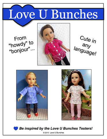 Love U Bunches Journey Girl Bandana Blouse Pattern for Journey Girls Dolls Pixie Faire