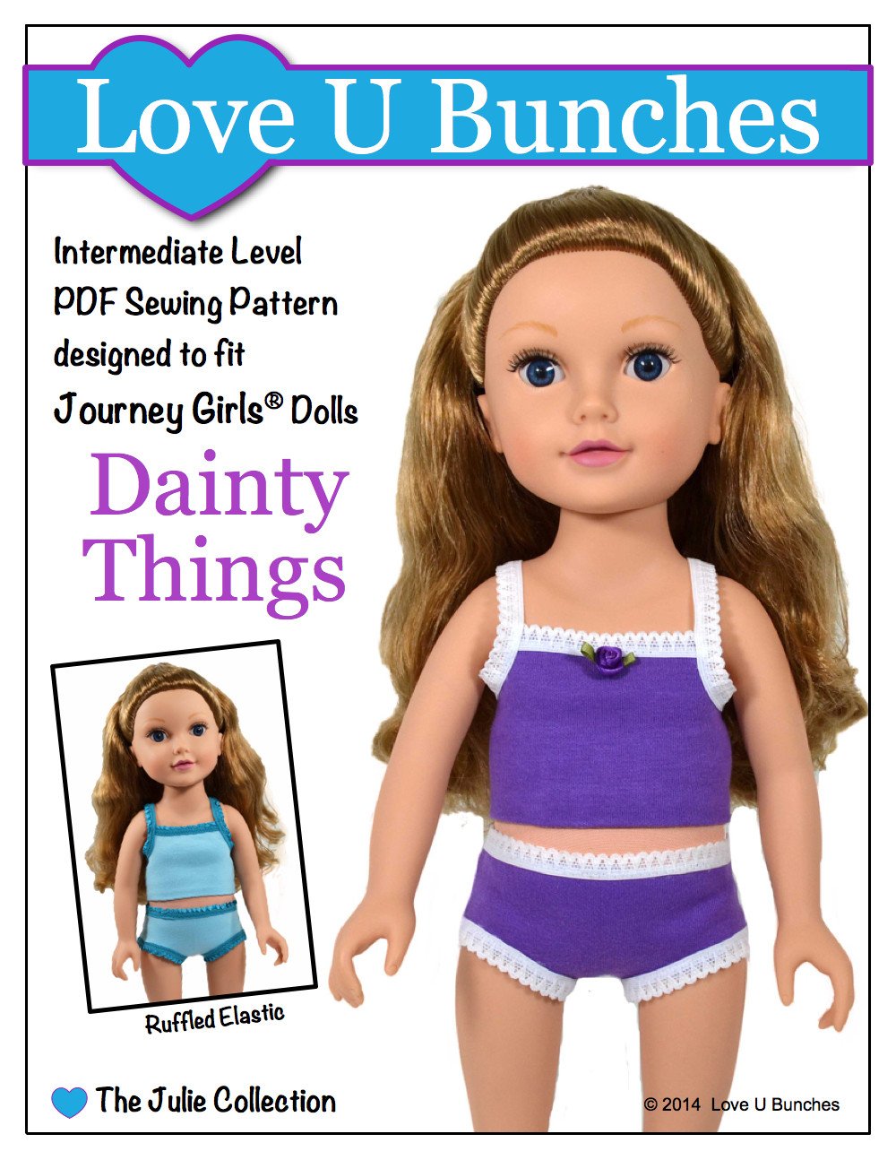 Love U Bunches Dainty Things Doll Clothes Pattern for Journey