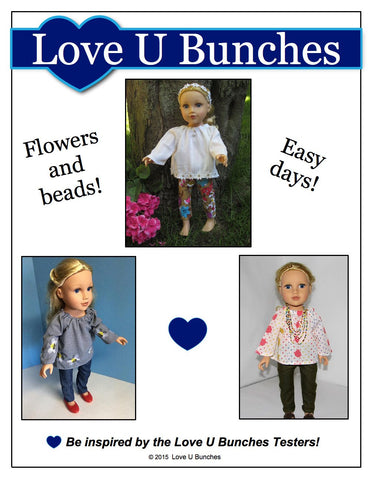 Love U Bunches Journey Girl Peasant Blouse for Journey Girls Dolls Pixie Faire