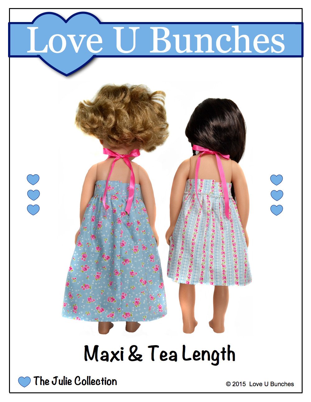 Love U Bunches Simply Summer Sundress Doll Clothes Pattern for Journey  Girls Dolls