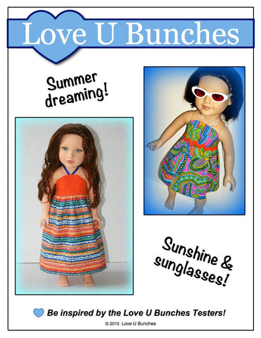 Love U Bunches Journey Girl Simply Summer Sundress Pattern for Journey Girls Dolls Pixie Faire