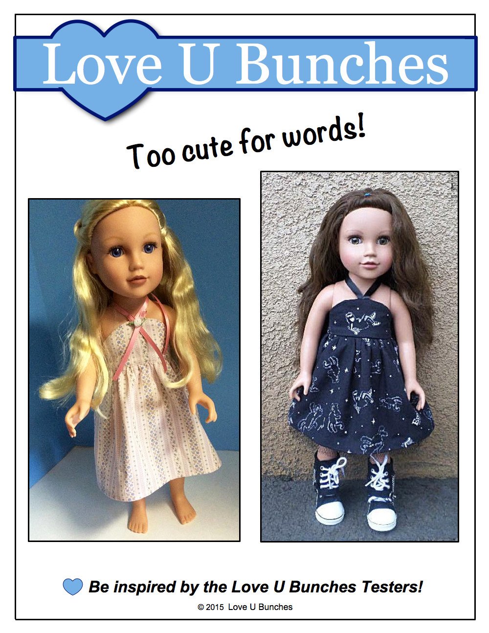 Simply Summer Sundress 6 Inch Doll Clothes Pattern Fits Mini Dolls Such as  American Girl® Love U Bunches PDF Pixie Faire 