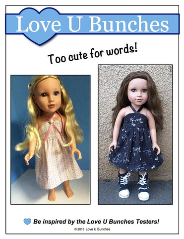 Love U Bunches Journey Girl Simply Summer Sundress Pattern for Journey Girls Dolls Pixie Faire