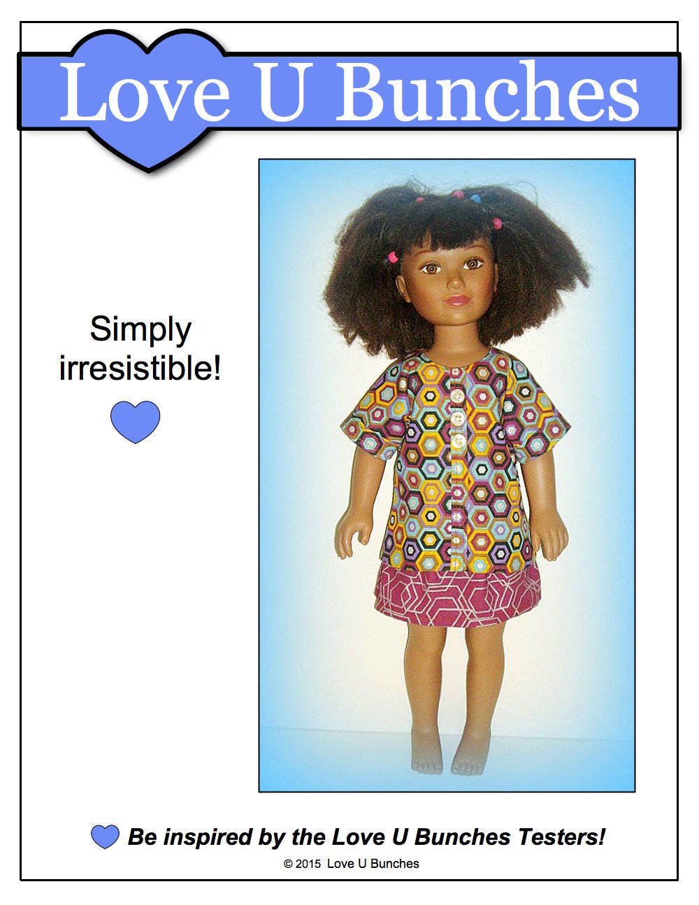 Love U Bunches Karito Kids Bandana Blouse Pattern for Karito Kid Dolls Pixie Faire