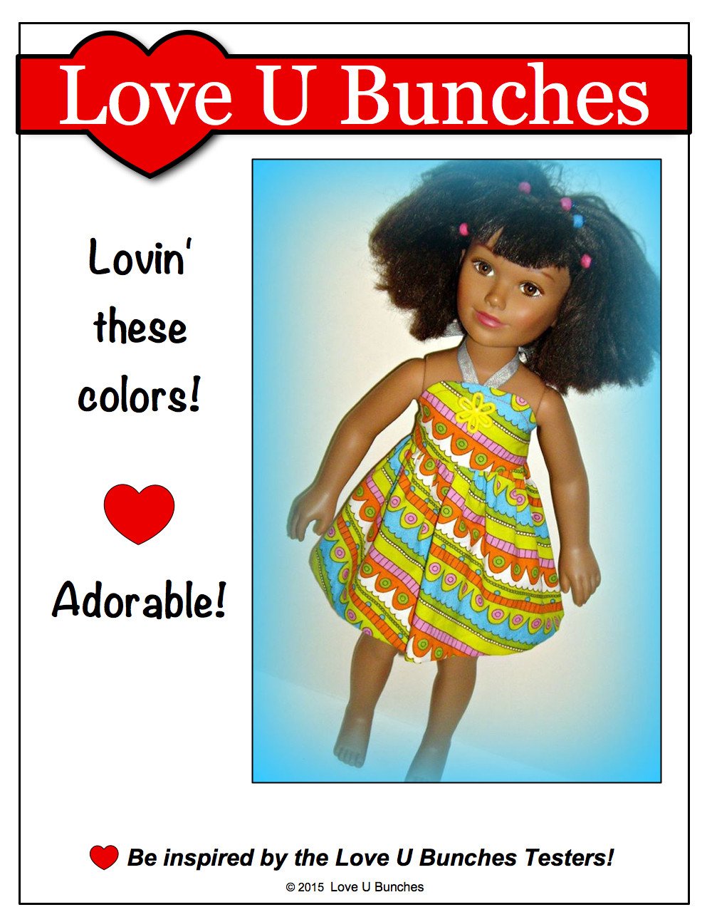 Love U Bunches Karito Kids Simply Summer Sundress Pattern for Karito Kids Dolls Pixie Faire