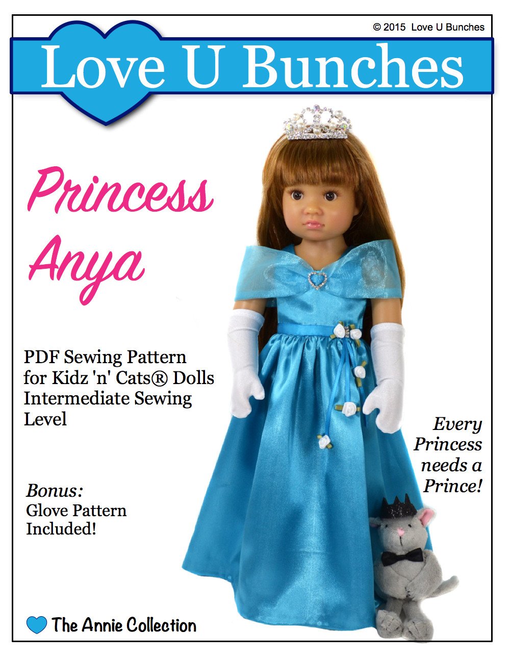Love U Bunches Kidz n Cats Princess Anya Pattern for Kidz N Cats Dolls Pixie Faire