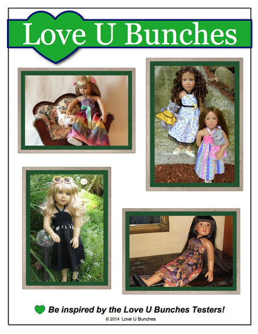 Love U Bunches Kidz n Cats Simply Summer Sundress Pattern for Kidz 'n' Cats Dolls & The Cat Pixie Faire