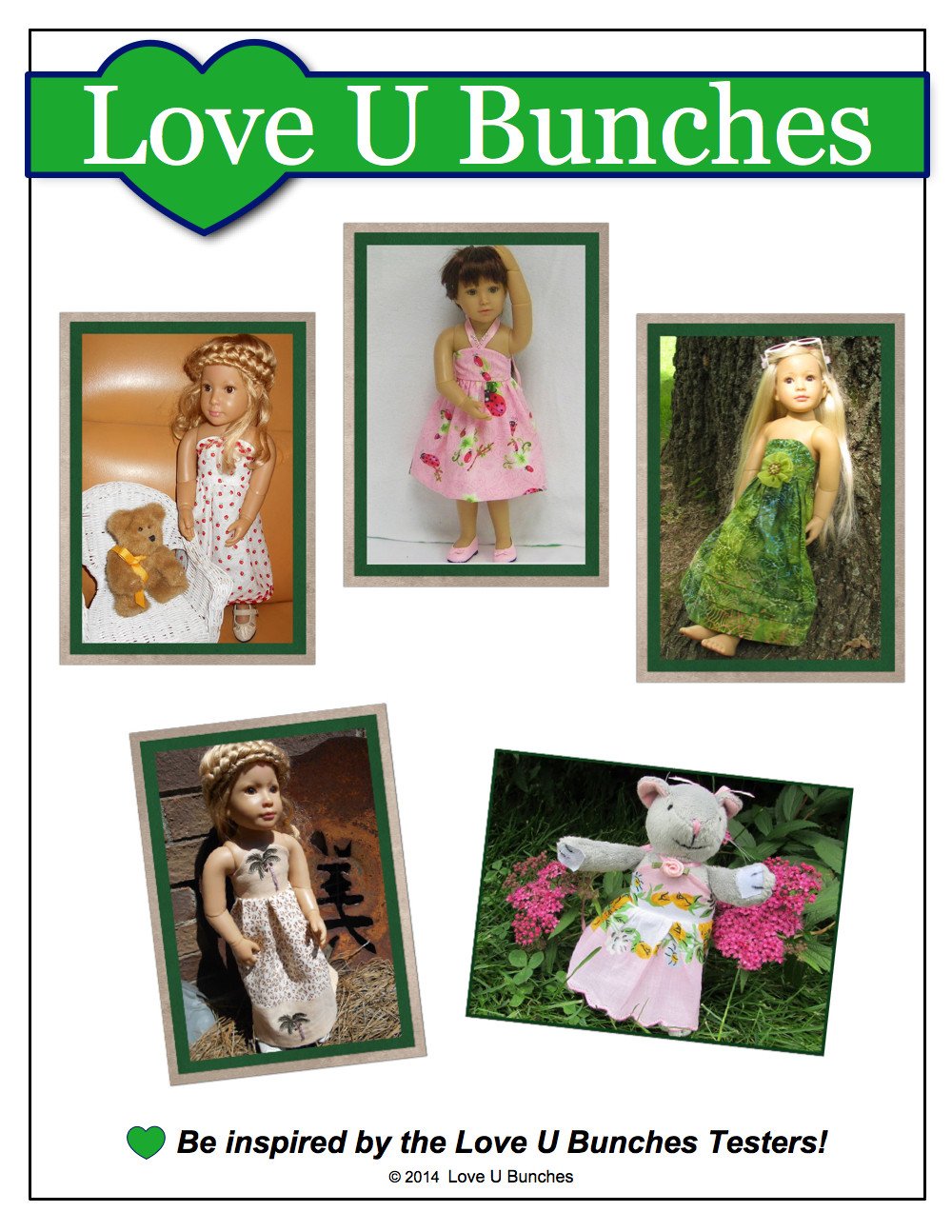 Love U Bunches Kidz n Cats Simply Summer Sundress Pattern for Kidz 'n' Cats Dolls & The Cat Pixie Faire