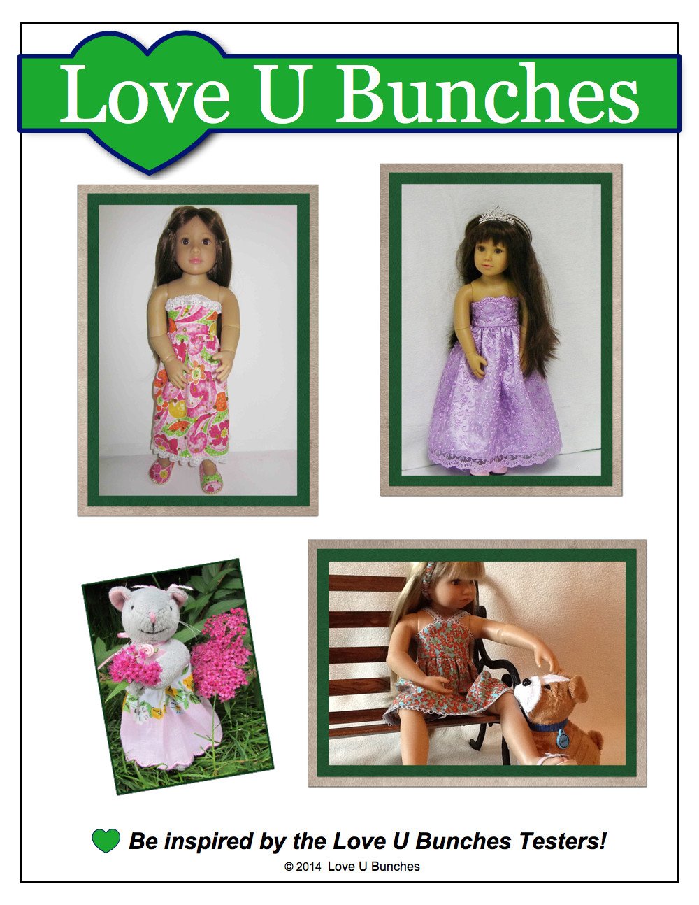 Love U Bunches Kidz n Cats Simply Summer Sundress Pattern for Kidz 'n' Cats Dolls & The Cat Pixie Faire