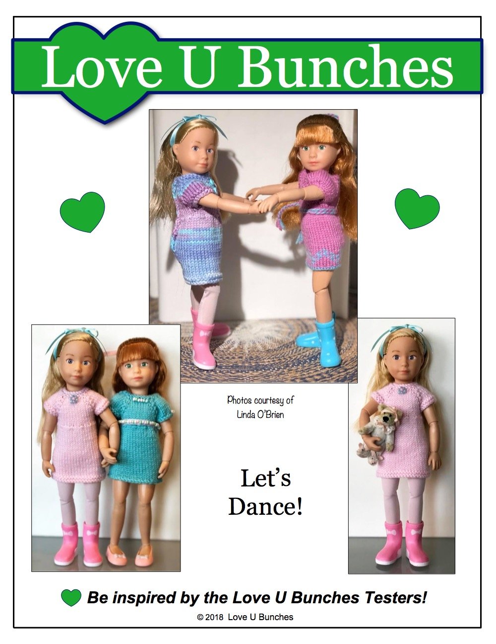 Love U Bunches Mini Dresses Doll Clothes Pattern 9 Inch Kruselings