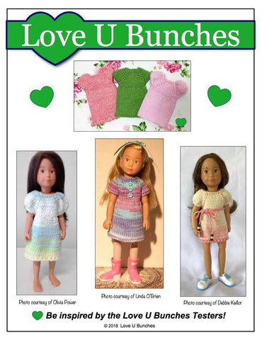 Love U Bunches Kruselings Mini Dresses Knitting Pattern for Kruselings Dolls Pixie Faire