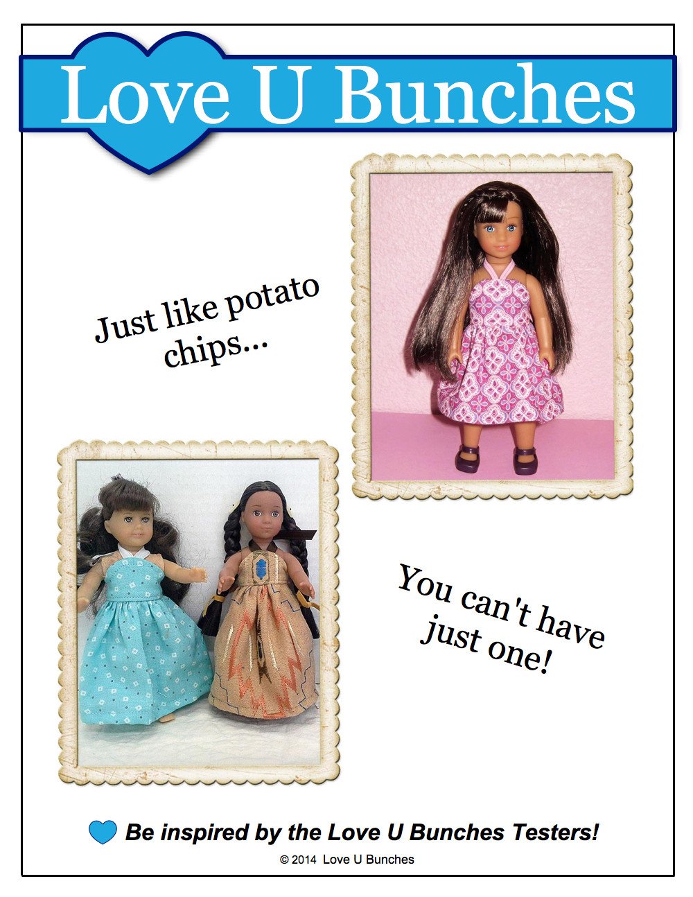Love U Bunches Mini Simply Summer Sundress Pattern For Mini Dolls Pixie Faire