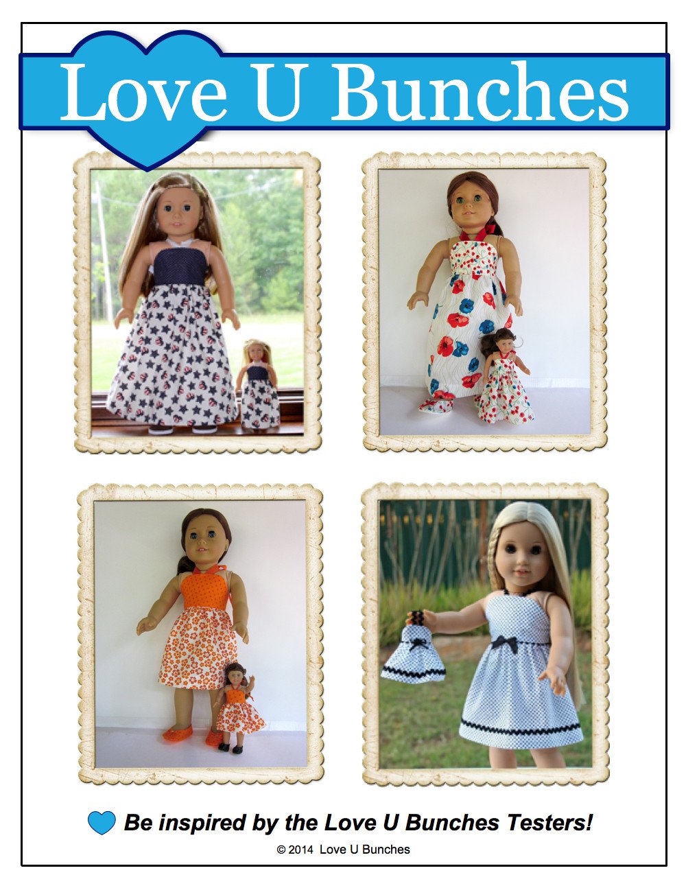 Love U Bunches Mini Simply Summer Sundress Pattern For Mini Dolls Pixie Faire