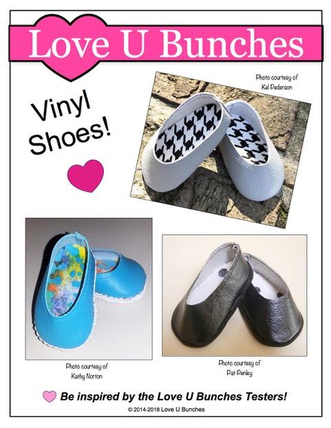 Love U Bunches Shoes Plain Jane 18" Doll Shoe Pattern Pixie Faire