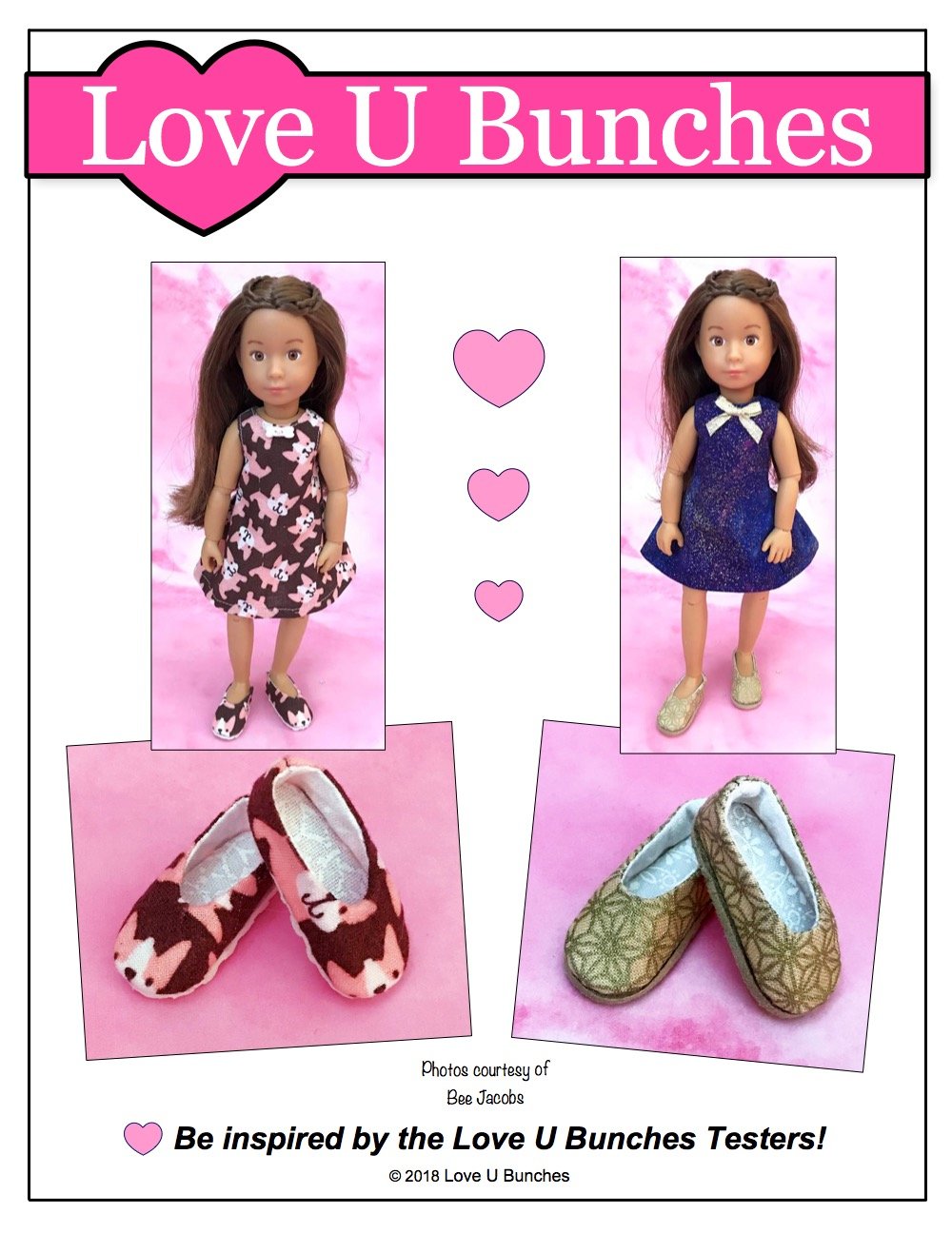 Love U Bunches Kruselings Plain Jane Shoe Pattern for Kruselings Dolls Pixie Faire