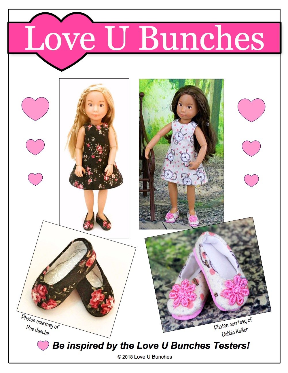 Love U Bunches Kruselings Plain Jane Shoe Pattern for Kruselings Dolls Pixie Faire