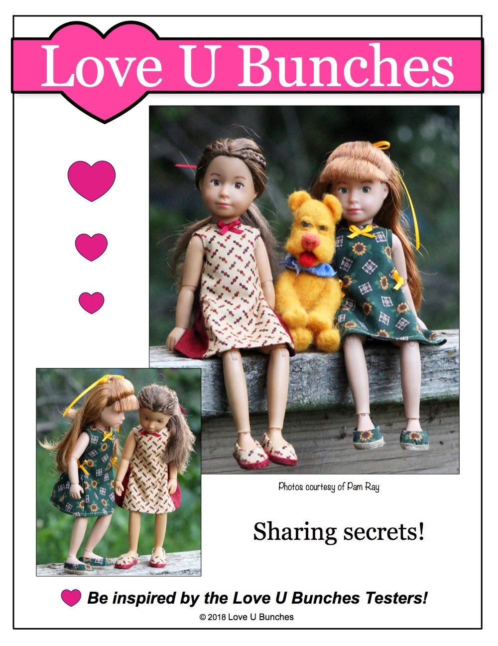 Love U Bunches Kruselings Polka Dot Party Dress Pattern for Kruselings Dolls Pixie Faire