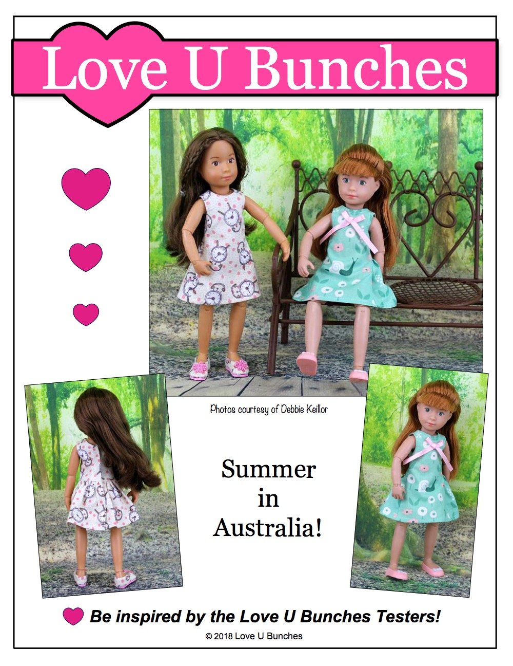 Love U Bunches Kruselings Polka Dot Party Dress Pattern for Kruselings Dolls Pixie Faire
