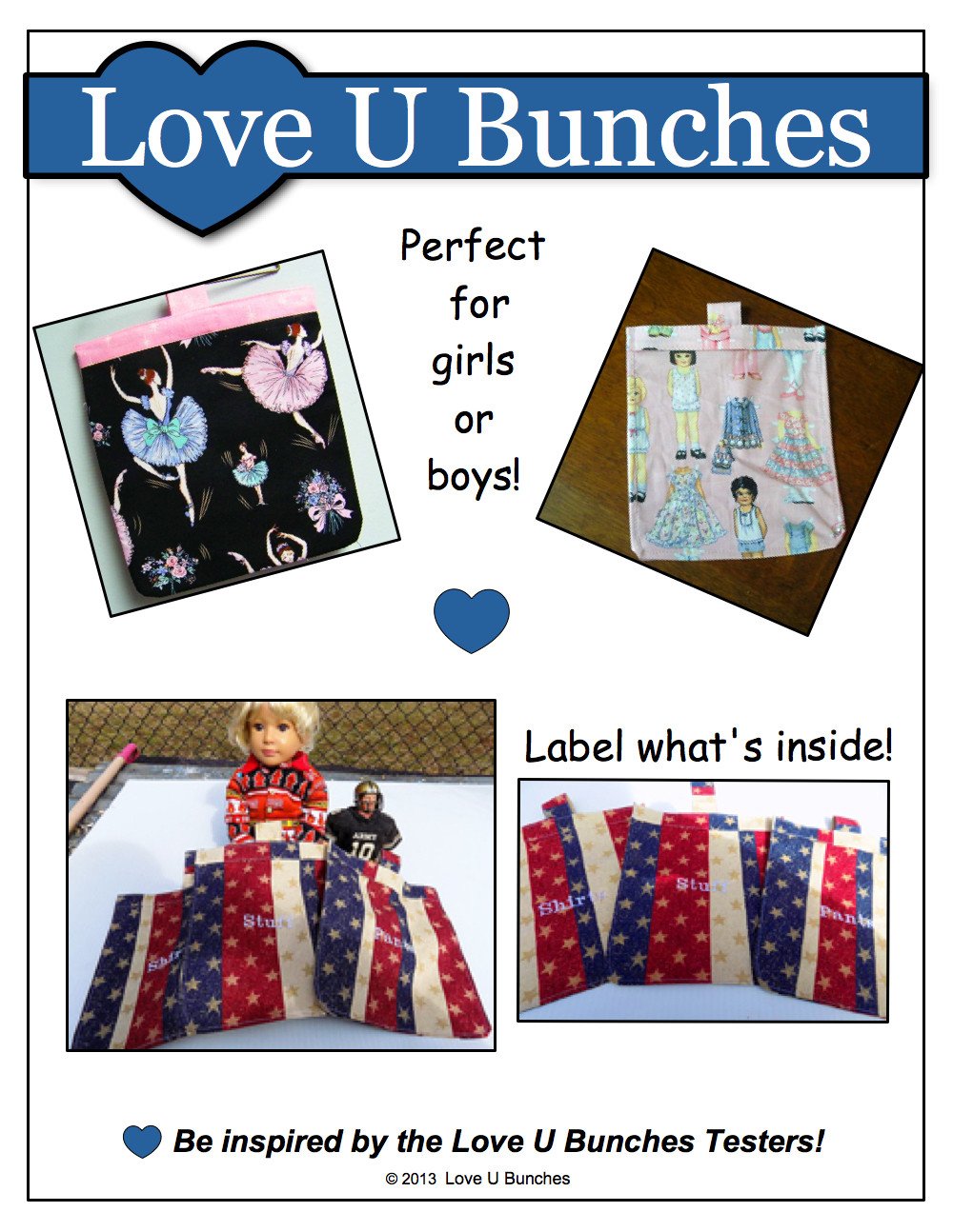 Love U Bunches 18 Inch Modern The Portable Closet for 18" Dolls Pixie Faire