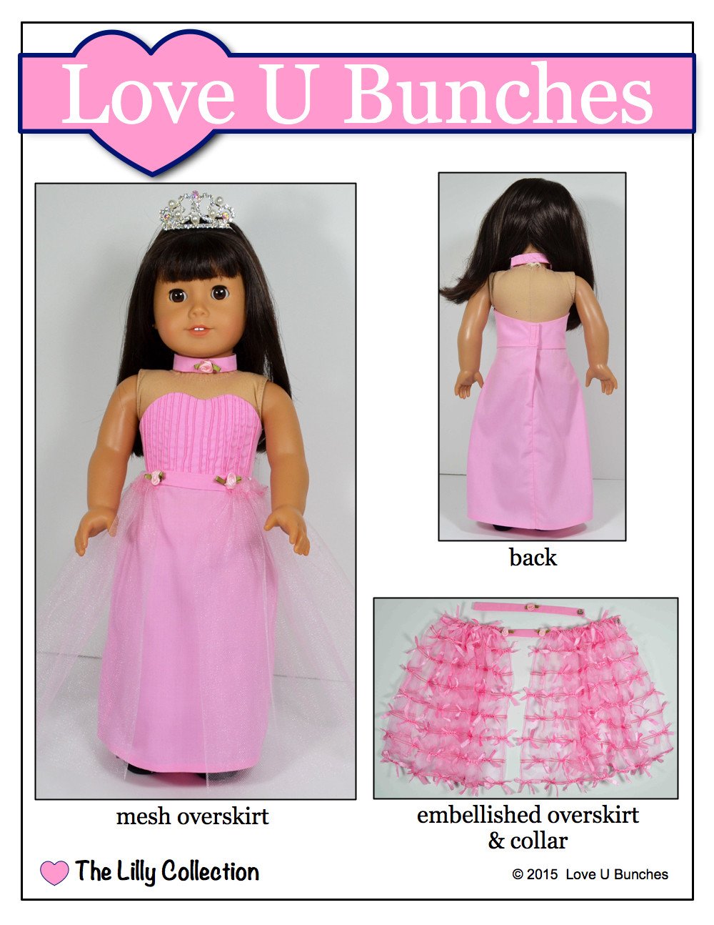 Love U Bunches 18 Inch Modern Princess Jaedyn 18" Doll Clothes Pixie Faire