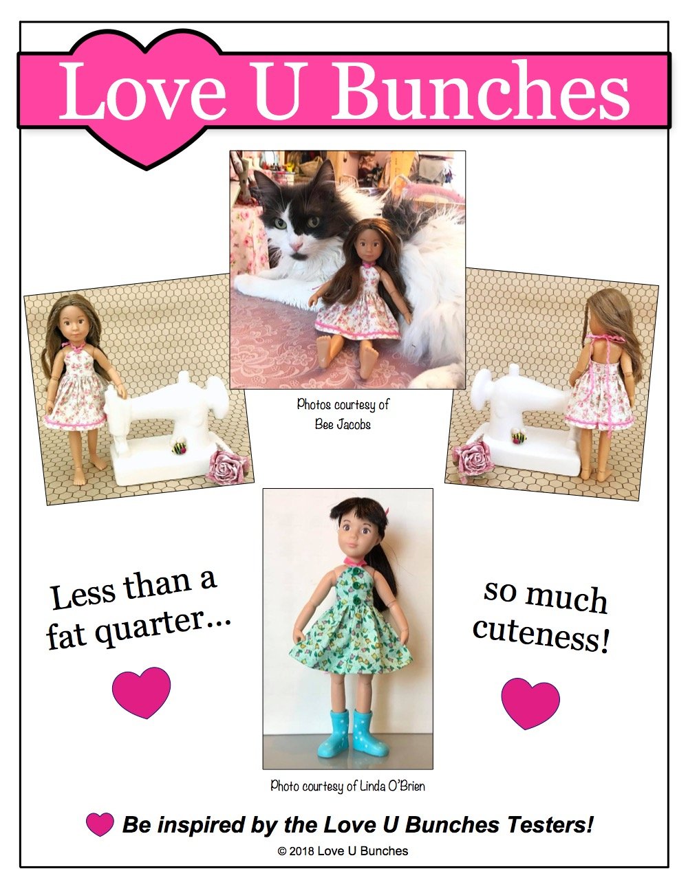 Love U Bunches Kruselings Simply Summer Sundress Pattern for Kruselings Dolls Pixie Faire